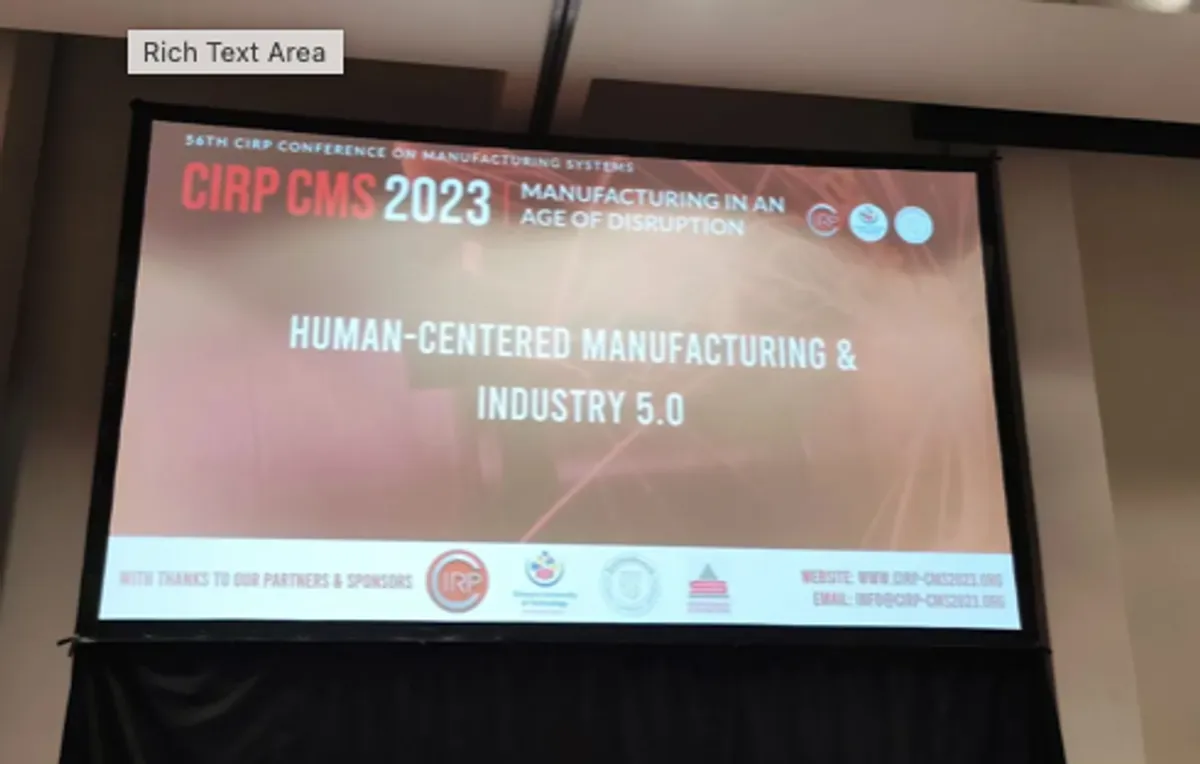 CIRP CMS conference participation